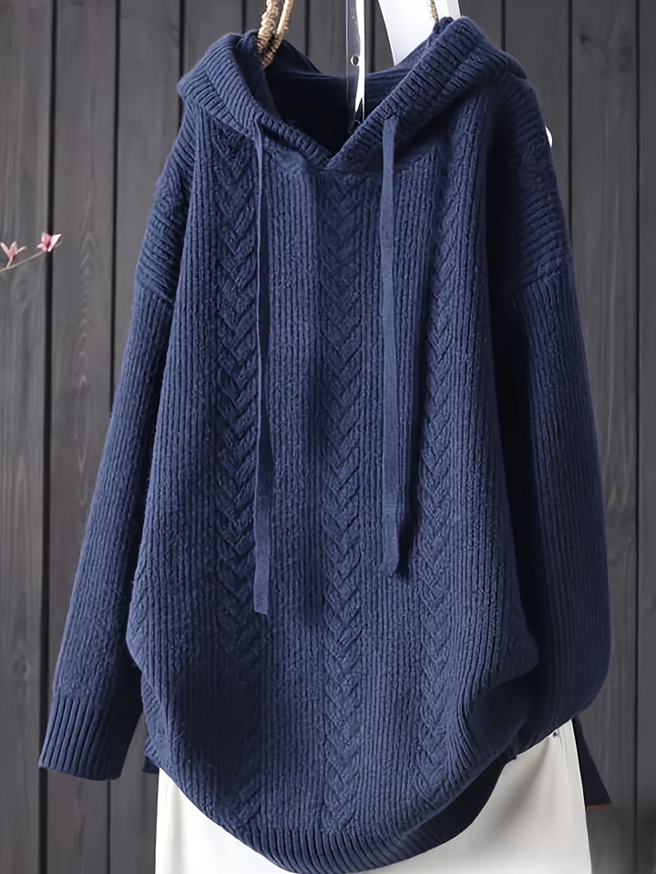 Genivee - Sudadera Con Capucha De Punto Manga Larga Informal