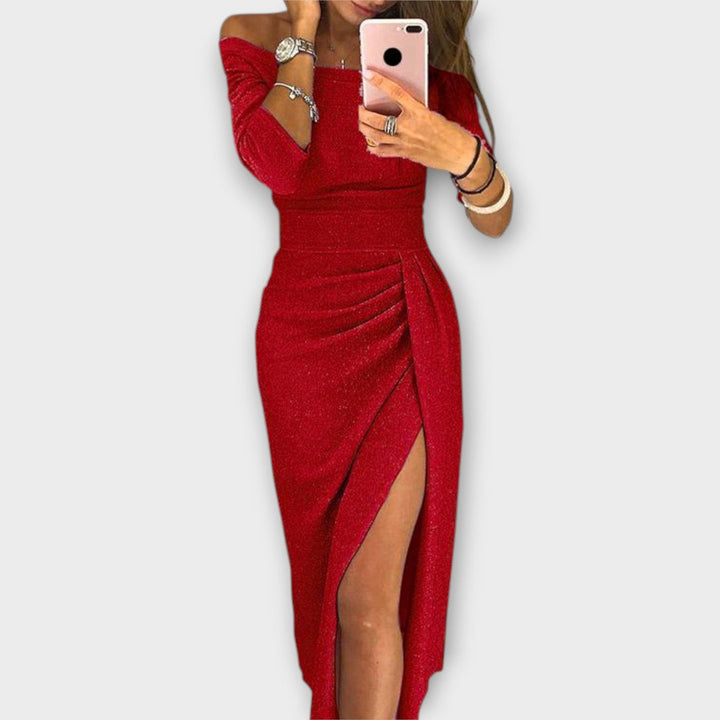 Minjee - Elegante Vestido Sin Hombros