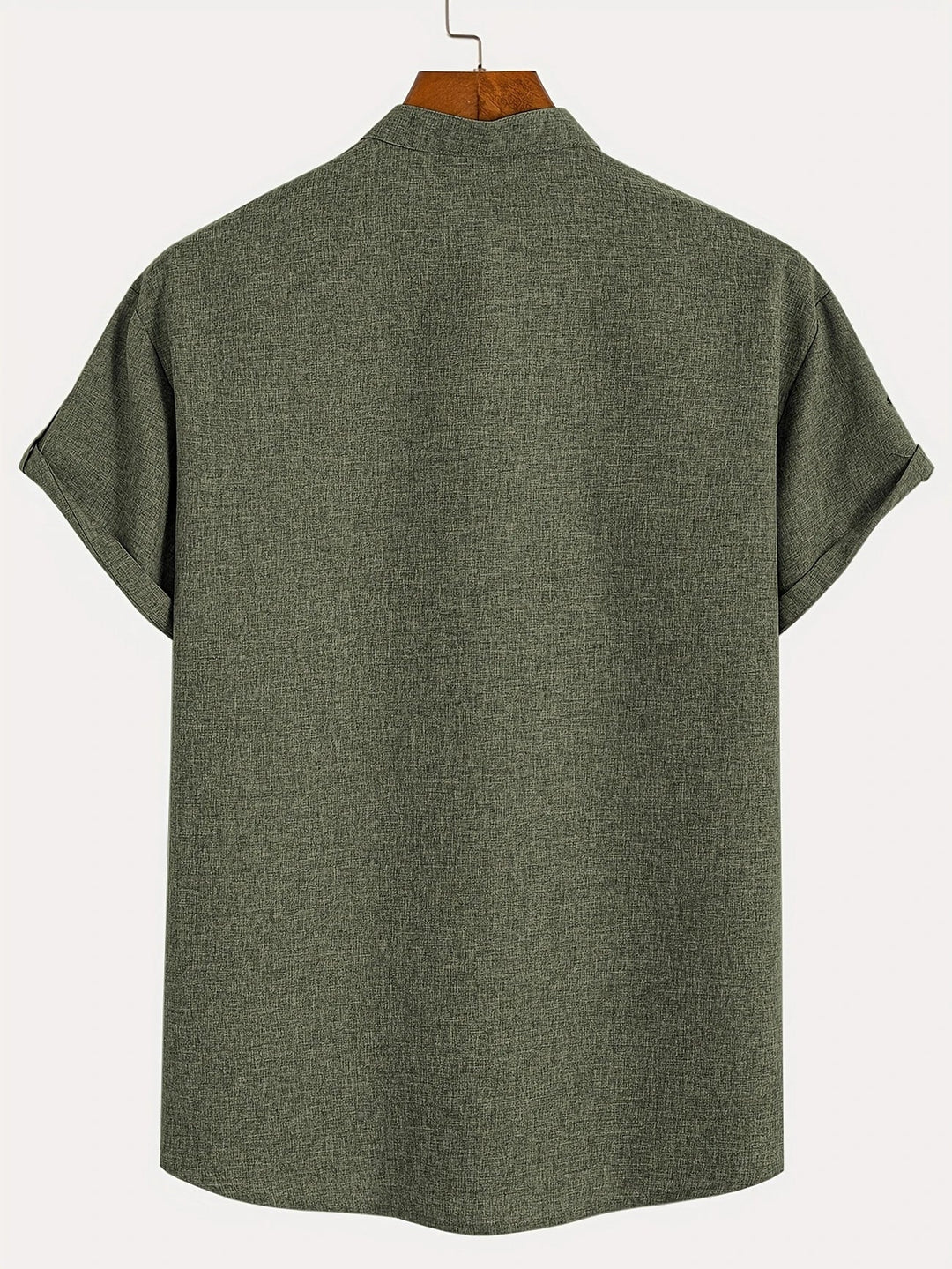 Elliott - Elegante Manga Corta Camisa Con Cuello Alto