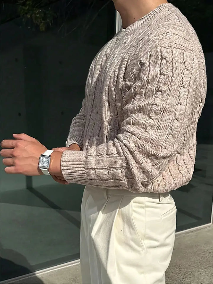 Mergim - Jersey De Manga Larga De Punto Informal