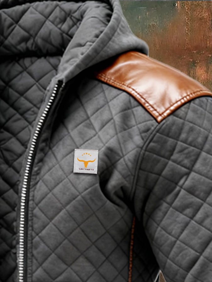 Ayrton - Chaqueta de cuero con aislamiento y cremallera