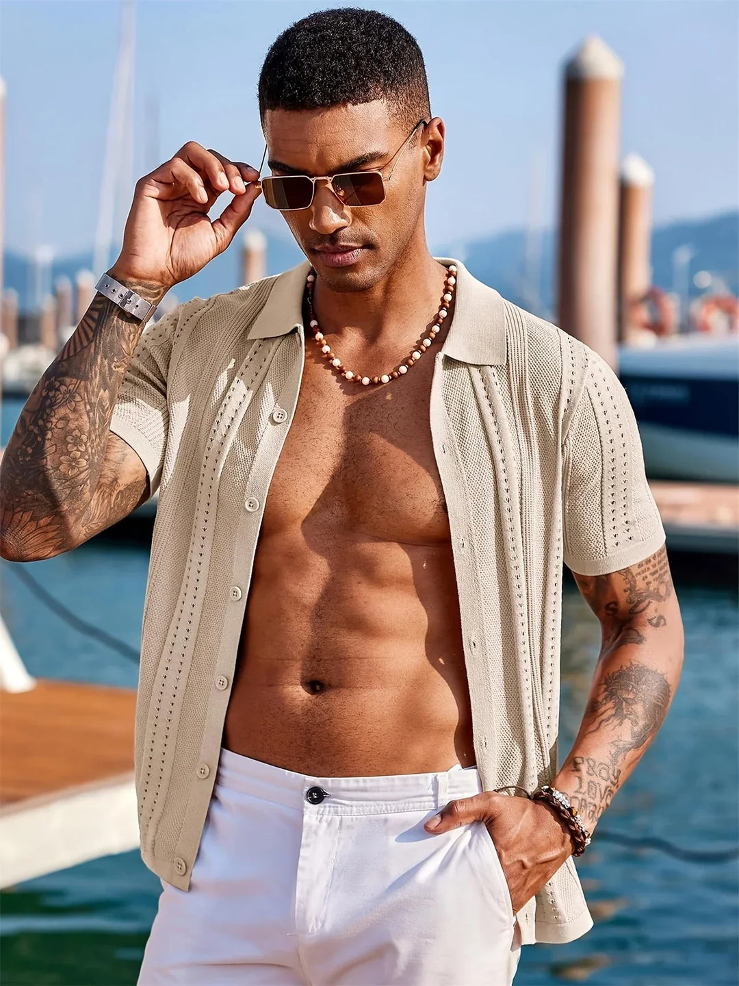 Semyon - Camisa De Punto Con Estampado Intrincado a La Moda