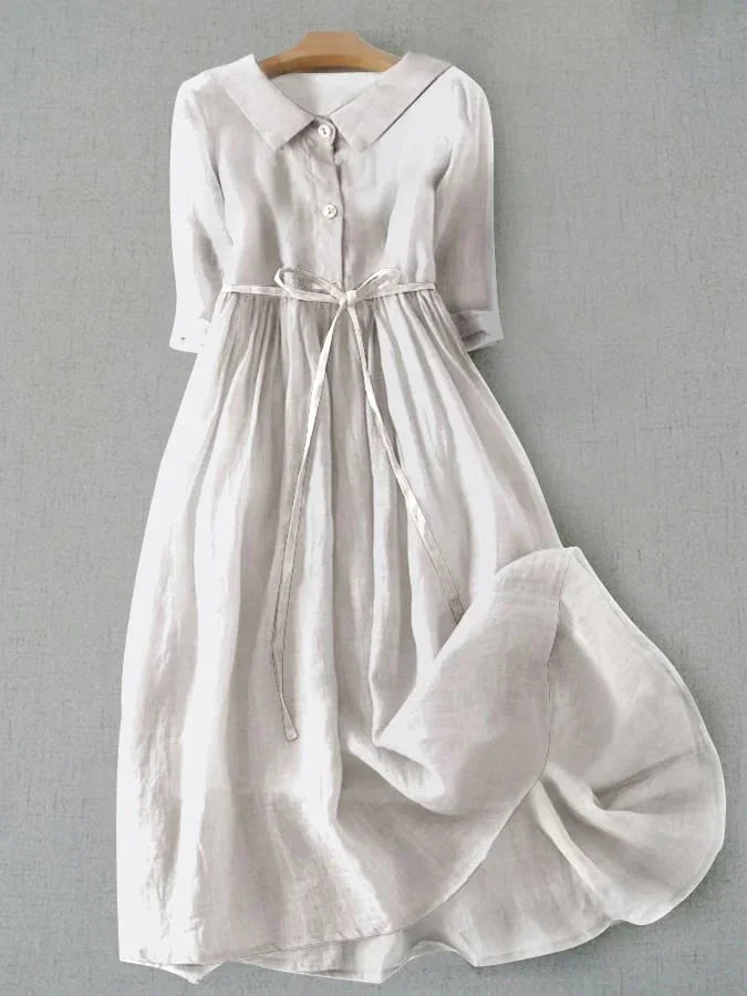 Nerissa - Vestido Artístico Sencillo De Algodón