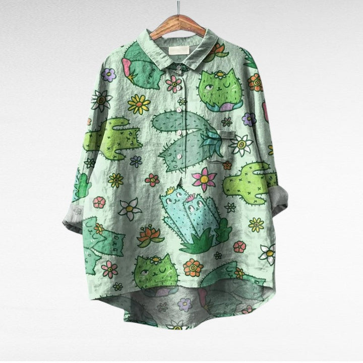 Shania - Blusa Oversize De Manga Larga