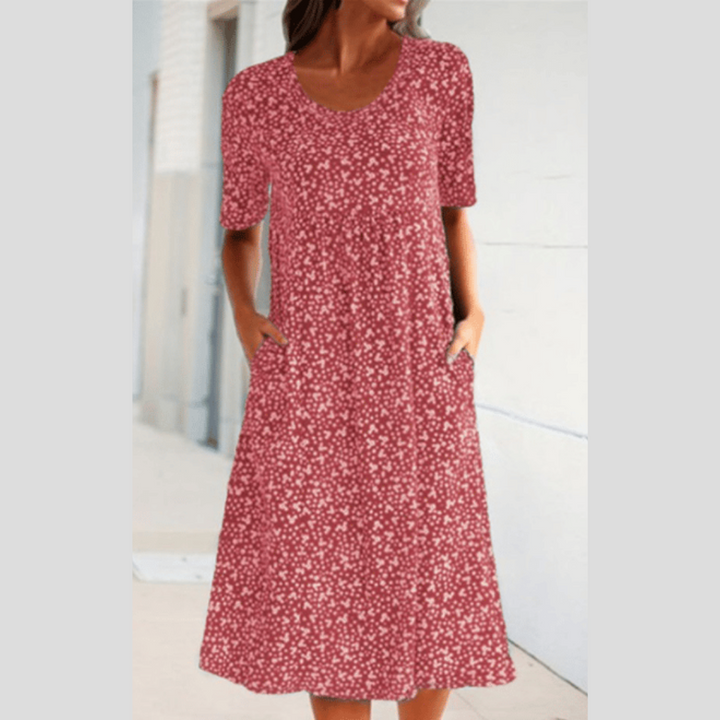 Wilda - Elegante Vestido Midi Con Estampado Floral