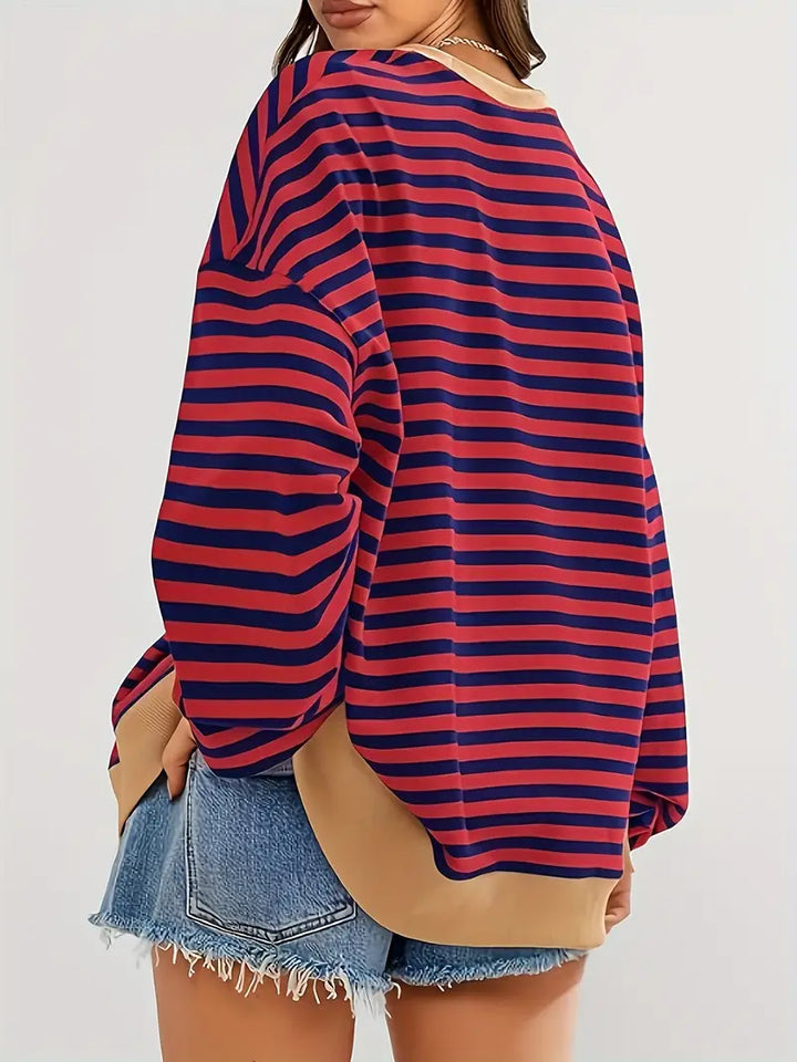 Nirina - Camisa De Manga Larga Con Estampado a Rayas