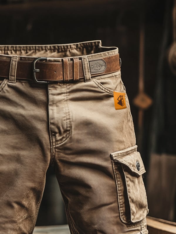 Novak - Pantalones Cortos Cargo Retro Con Múltiples Bolsillos