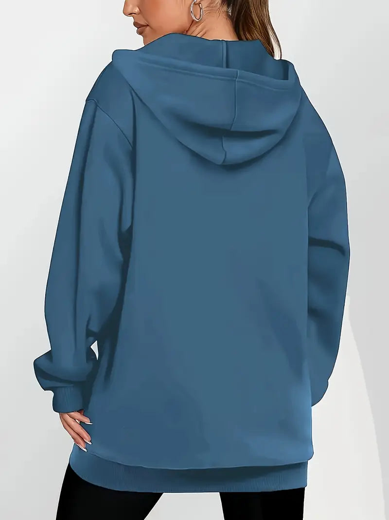 Angeleen - Chaqueta Con Capucha y Cremallera Con Estampado Geométrico