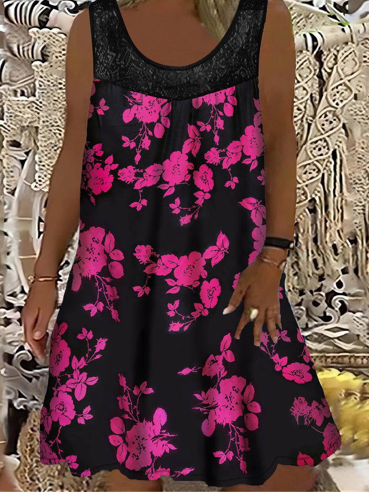 Samudri - Vestido Largo Holgado Sin Mangas y Con Cuello Redondo