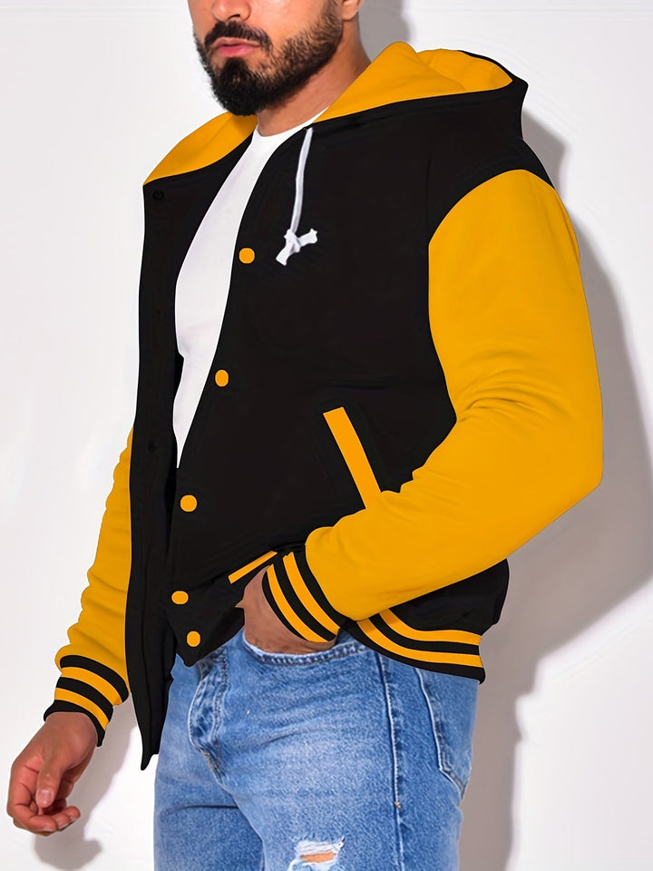 Askhat - Chaqueta De Béisbol De Manga Larga Con Capucha
