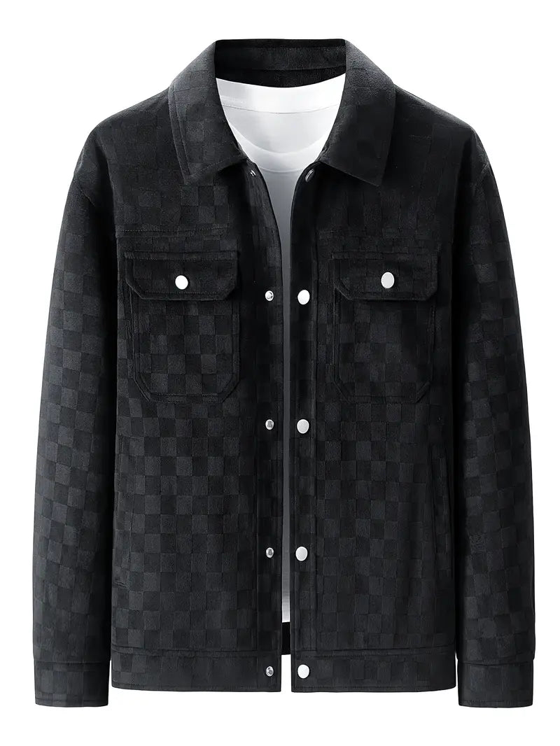 Shaviro - Chaqueta De Ante A Cuadros