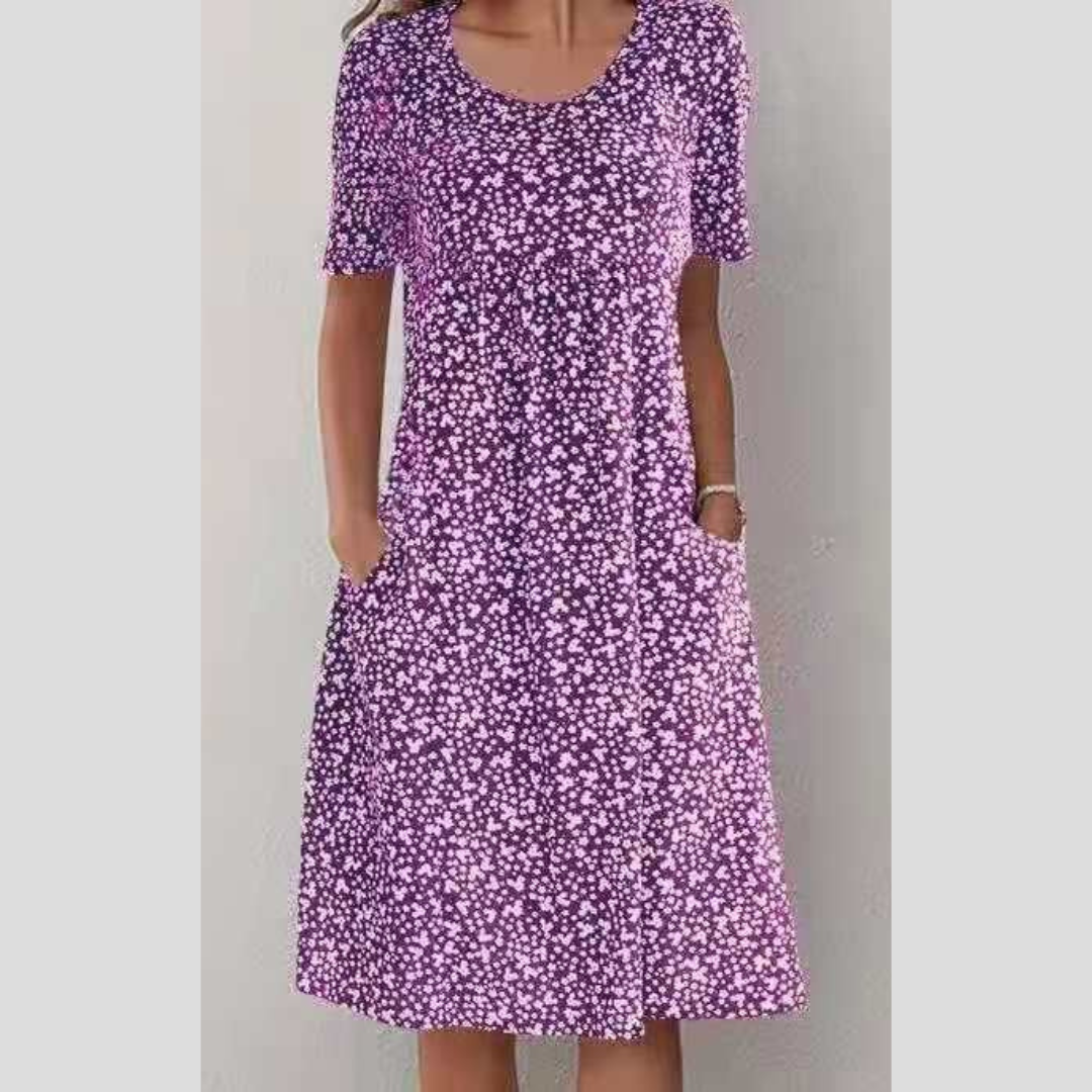 Wilda - Elegante Vestido Midi Con Estampado Floral