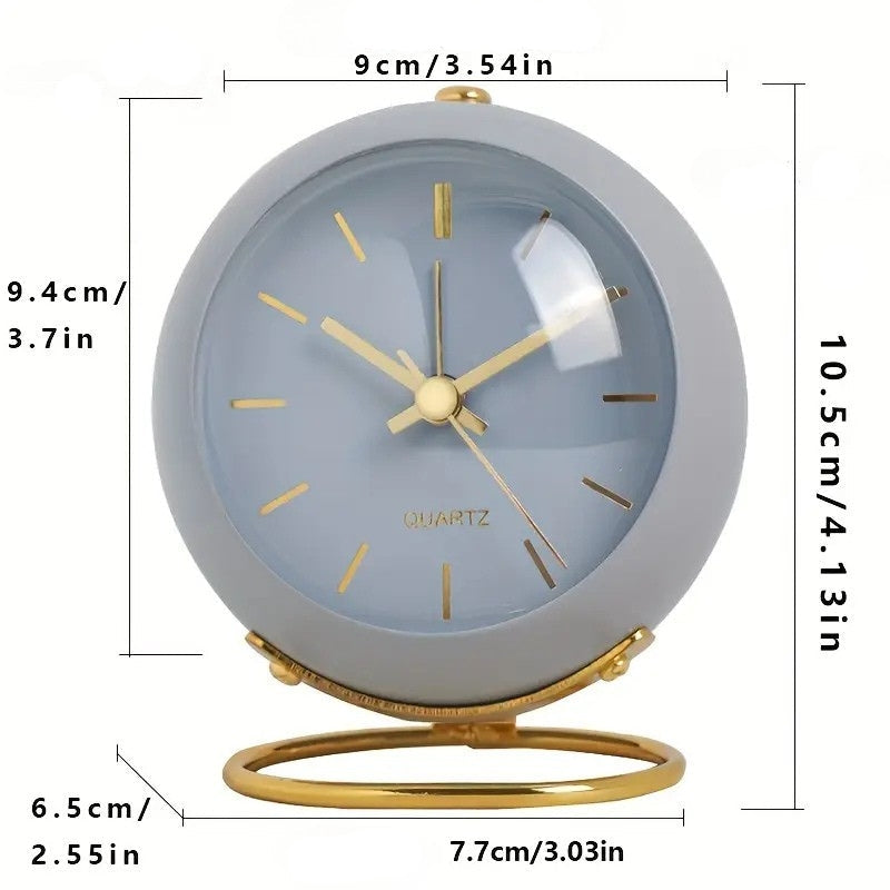 NordAura - Reloj De Escritorio Silencioso De Inspiración Nórdica Para La Decoración Del Hogar