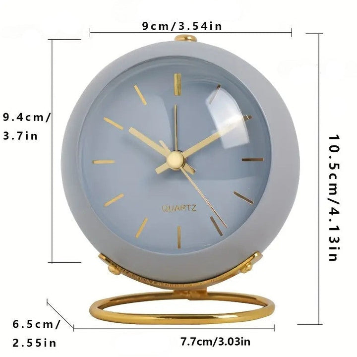NordAura - Reloj De Escritorio Silencioso De Inspiración Nórdica Para La Decoración Del Hogar
