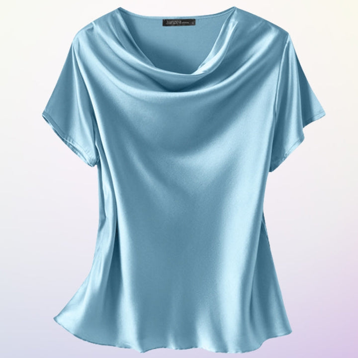Smaro - Informal Manga Corta Blusa Con Cuello Redondo