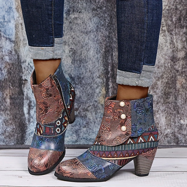 Marylin - Botas Cortas Con Tacón Grueso