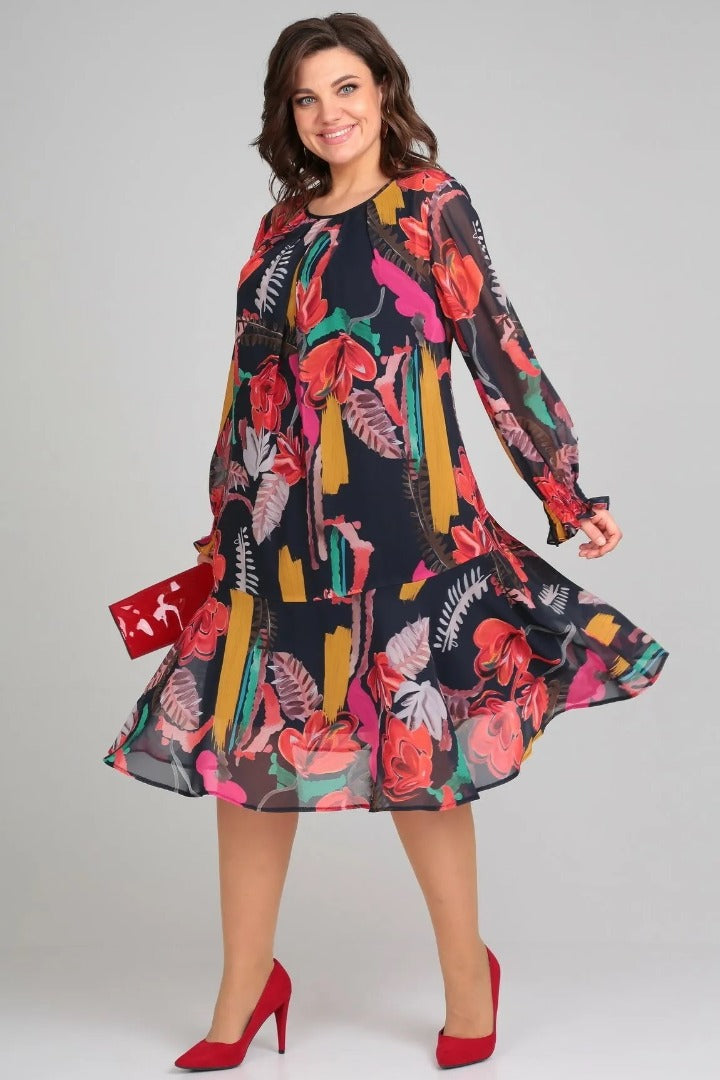 Vinoshika - Vestido Floral Elegante