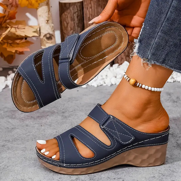 Rowella - Sandalias De Cuña Con Correa Y Mucho Estilo