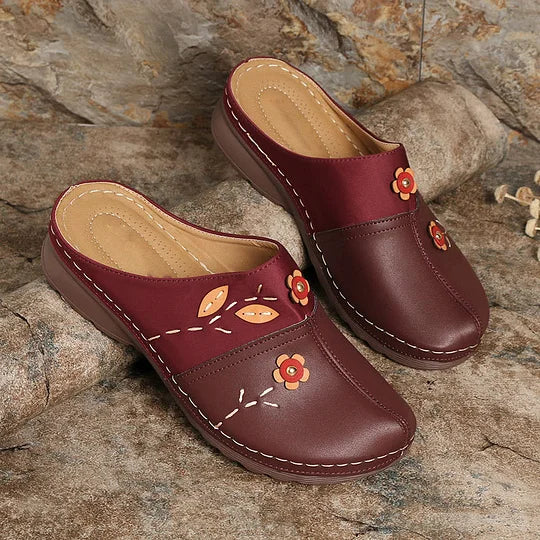 Janeth - Sandalias De Cuña De Cuero
