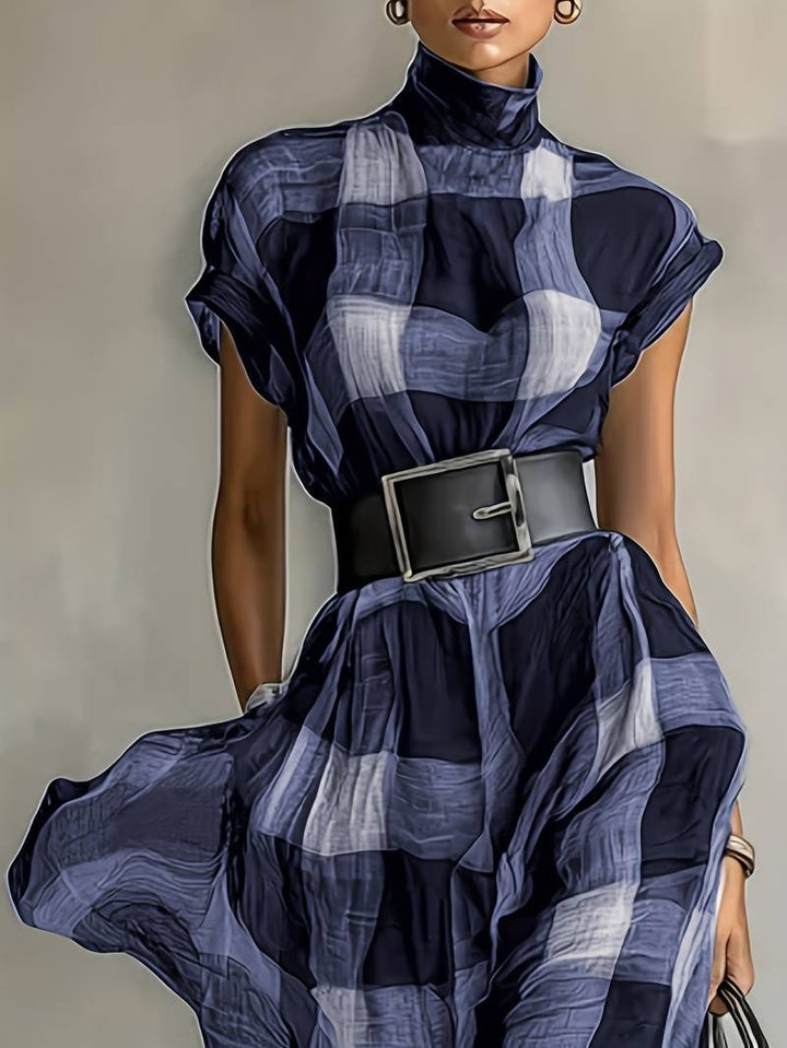 Nethara - Elegante Vestido de Otoño Con Cinturón