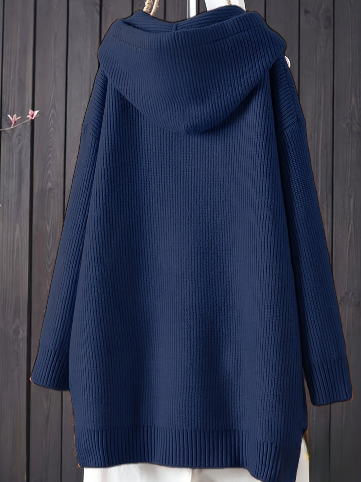 Genivee - Sudadera Con Capucha De Punto Manga Larga Informal