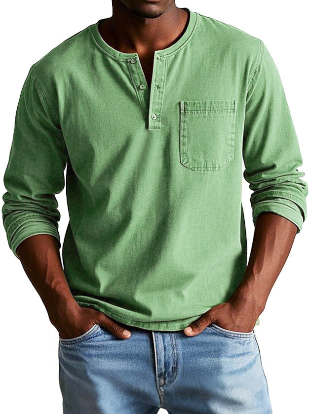 Neil - Camisa Vintage De Manga Larga