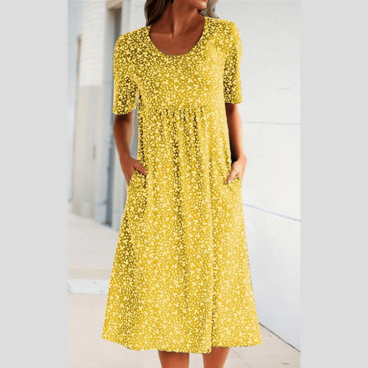 Wilda - Elegante Vestido Midi Con Estampado Floral