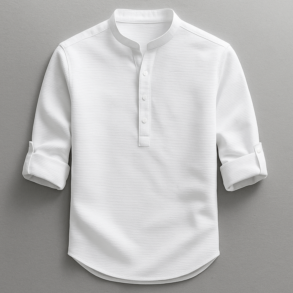 Shon - Camisa De Manga Larga Con Cuello Abotonado Cuello