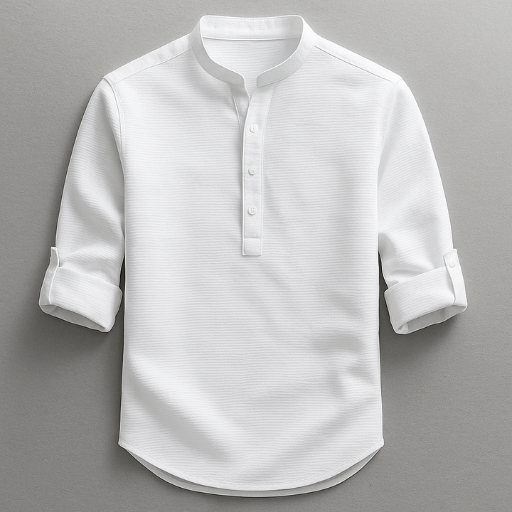 Shon - Camisa De Manga Larga Con Cuello Abotonado Cuello