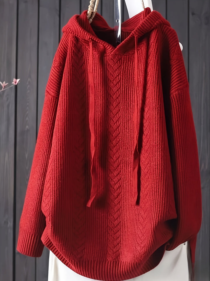 Genivee - Sudadera Con Capucha De Punto Manga Larga Informal