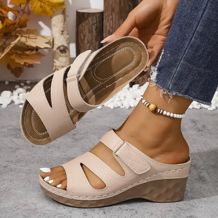 Rowella - Sandalias De Cuña Con Correa Y Mucho Estilo