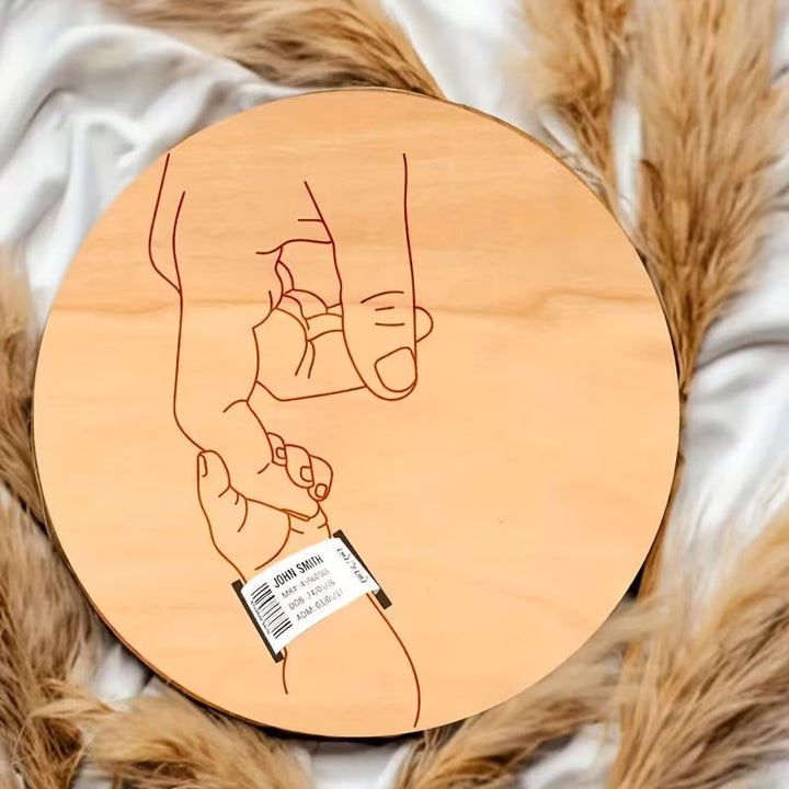 BirthMark - Placa de Madera para Pulsera de Nacimiento