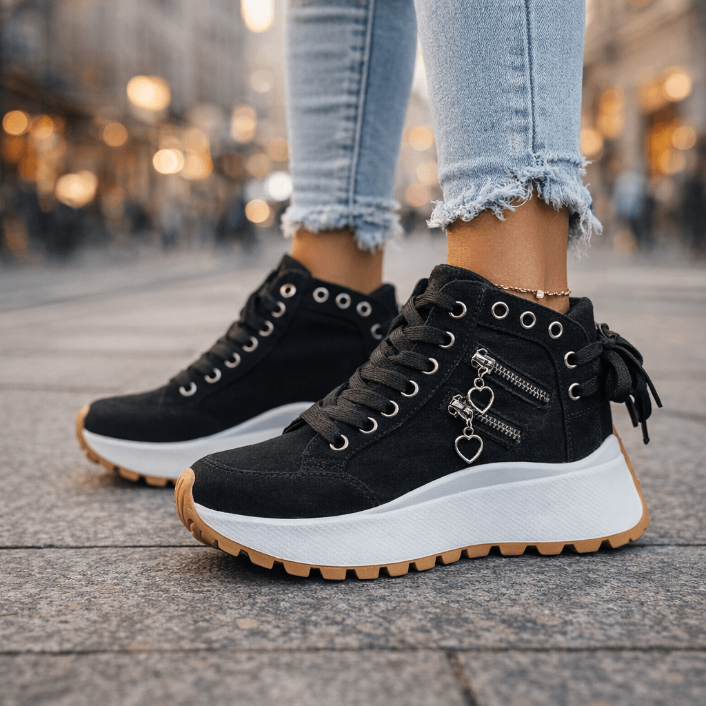 Kamala - Zapatillas Deportivas Con Cordones y Suela Gruesa