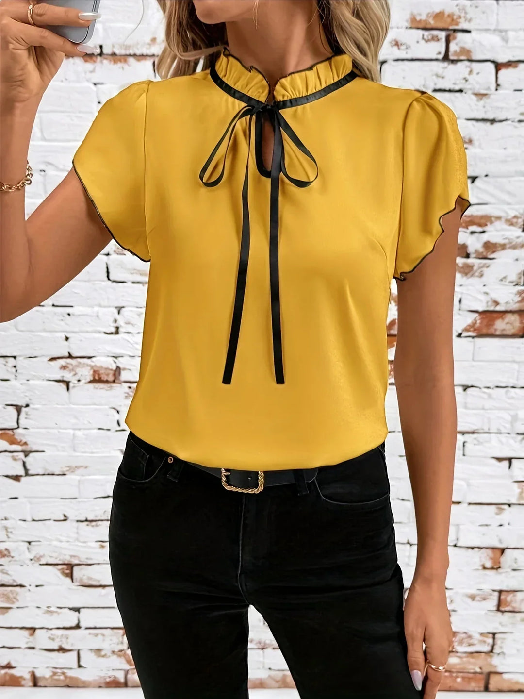 Bethany - Camisa De Manga Corta Con Bloques De Color