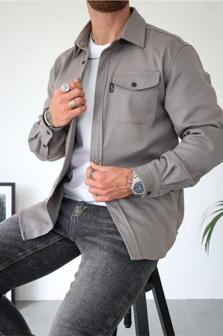 Dewid - Camisa Abotonada Con Bolsillos Delanteros