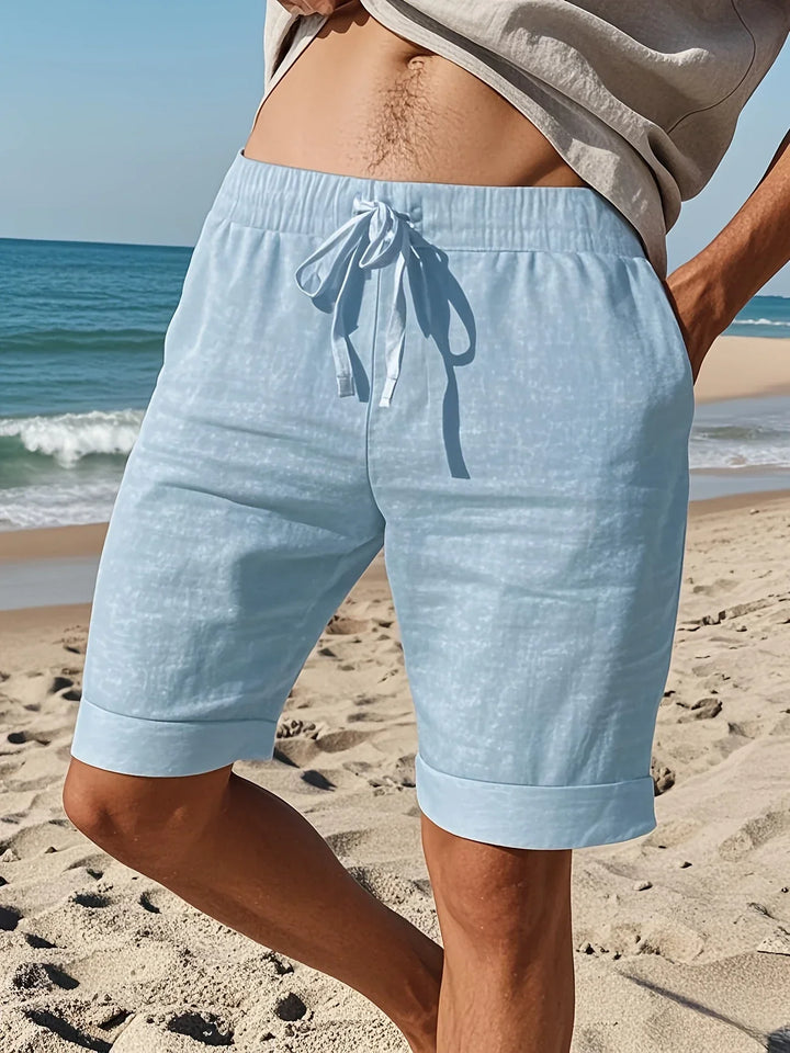 Callan - Pantalones Cortos Informales De Lino Con Bolsillo