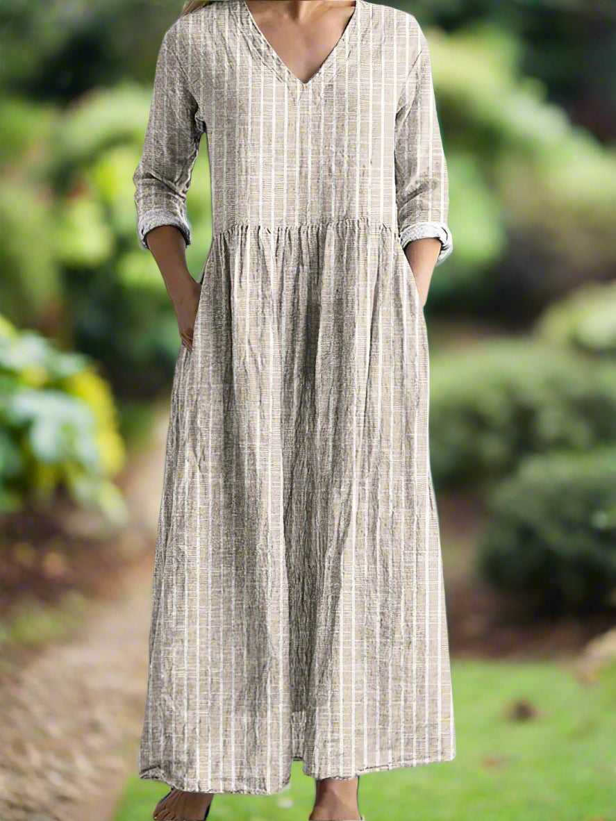 Gregoria - Vestido Informal A Rayas