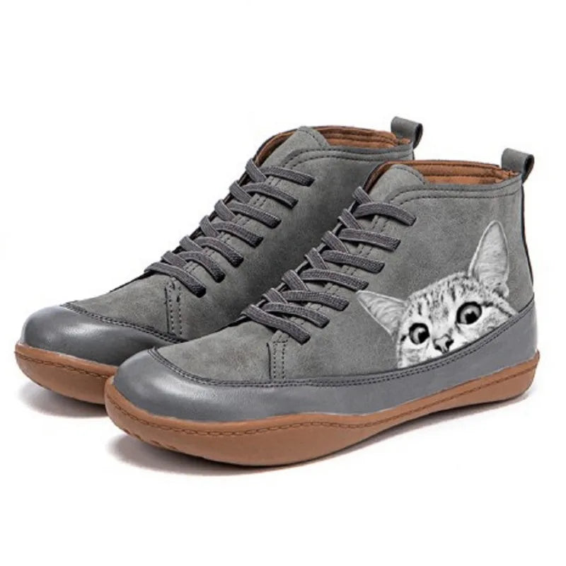 Fenna - Botines De Piel De Gato