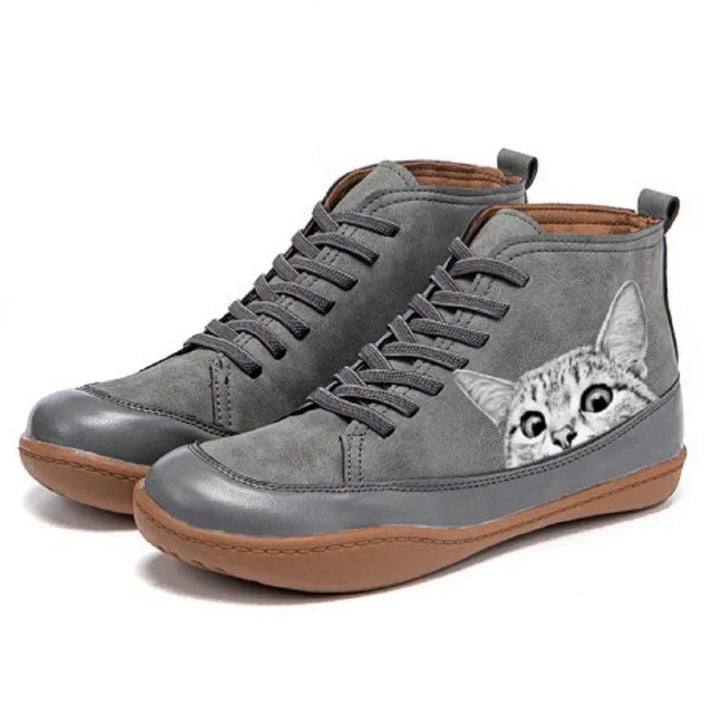 Fenna - Botines De Piel De Gato