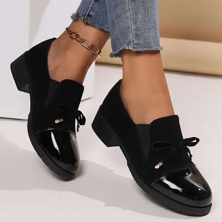 Azahra - Elegantes Mocasines Sin Cordones Con Lazo