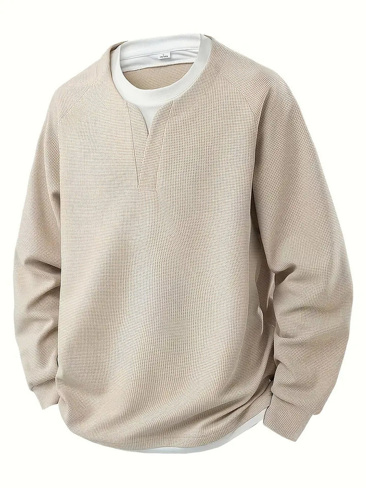 Aldous - Camiseta De Manga Larga Tipo Gofre