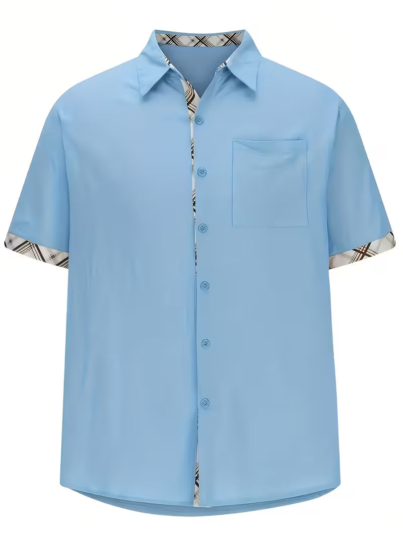 Kolby - Camisa a Cuadros De Patchwork Con Bolsillo