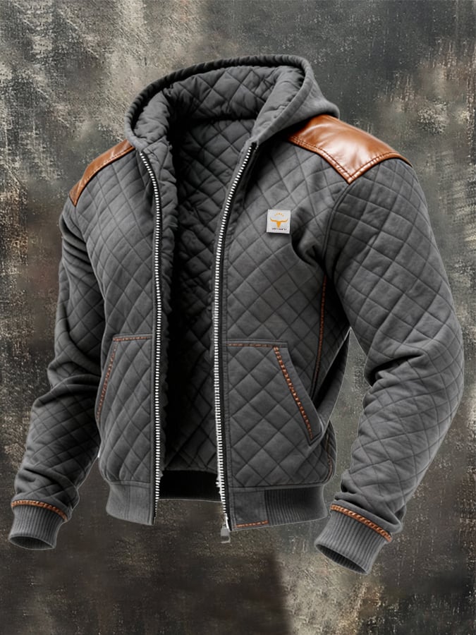 Ayrton - Chaqueta de cuero con aislamiento y cremallera