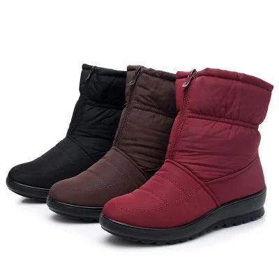 Afonia - Botas De Nieve Resistentes Al Agua Con Cremallera