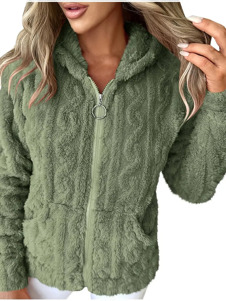 Ganka - Sudadera Con Capucha y Cremallera De Manga Larga