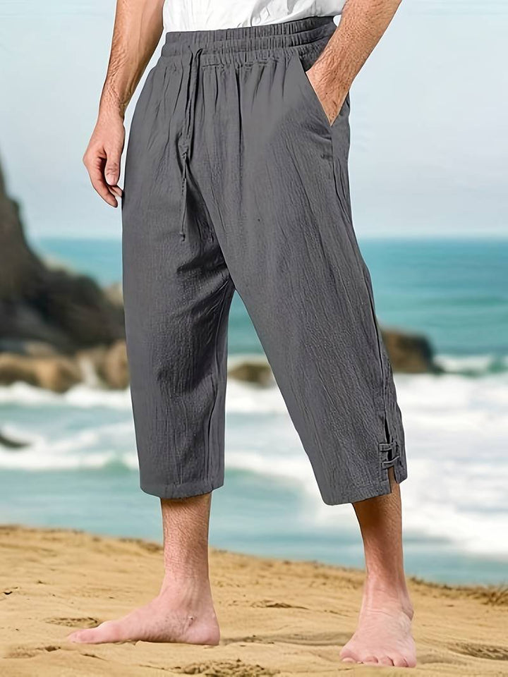Eksteen - Pantalones Informales De Lino Con Múltiples Bolsillos