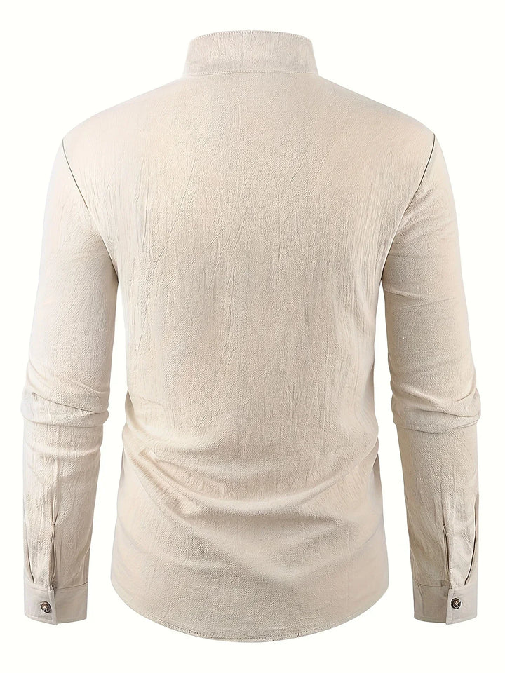 Shayne - Camisa Ligera De Algodón Y Lino Con Mangas Largas