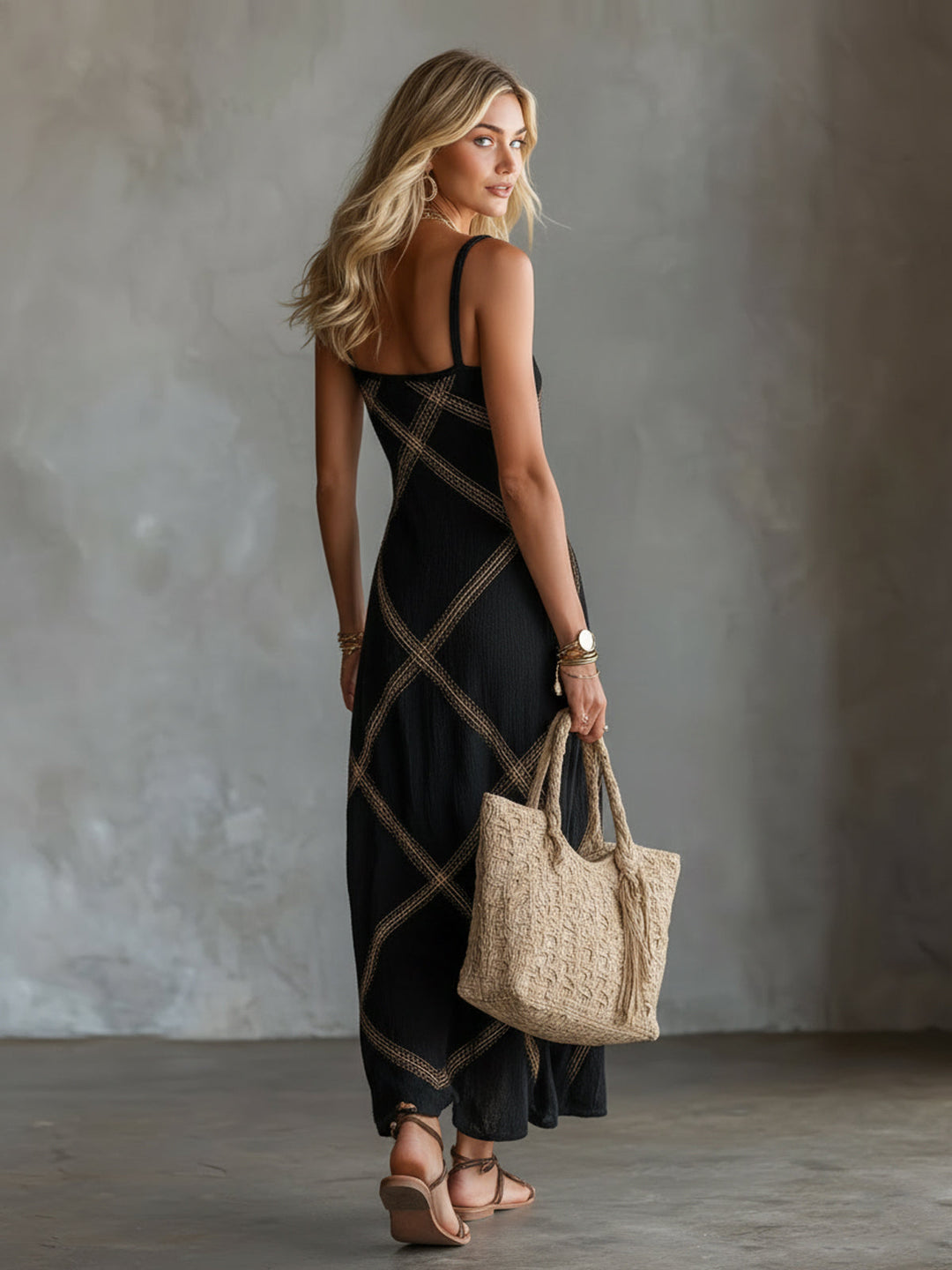 Nijila - Vestido Largo Sin Mangas De Estilo boho