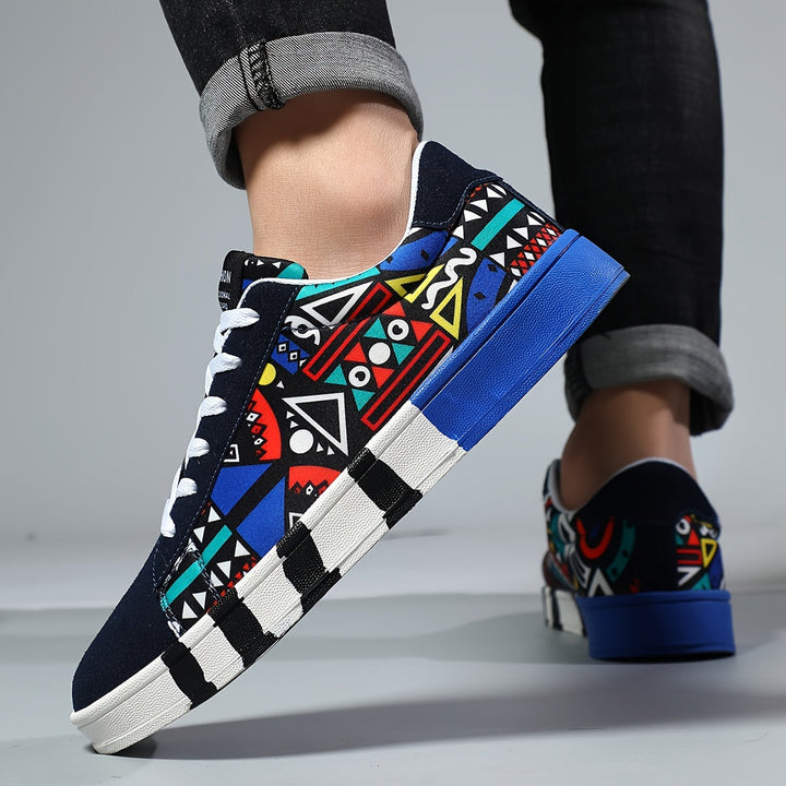 Nalson - Zapatillas Con Cordones y Estampado Geométrico