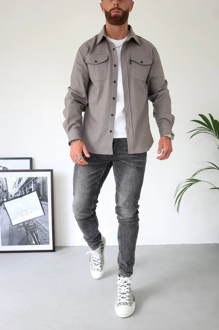 Dewid - Camisa Abotonada Con Bolsillos Delanteros